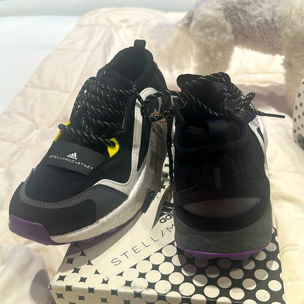 Adidas by Stella McCartney | Boost 2.0 Sneakers Black Purple & White 7 and 9